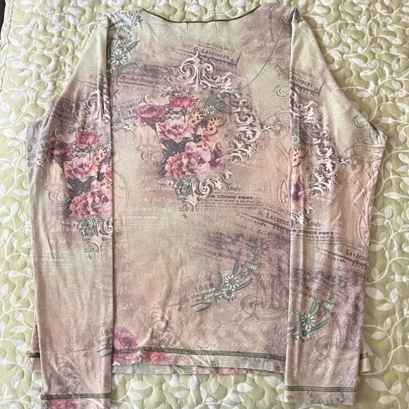Xcit USA floral graphic long sleeve tee - Picture 3 of 3